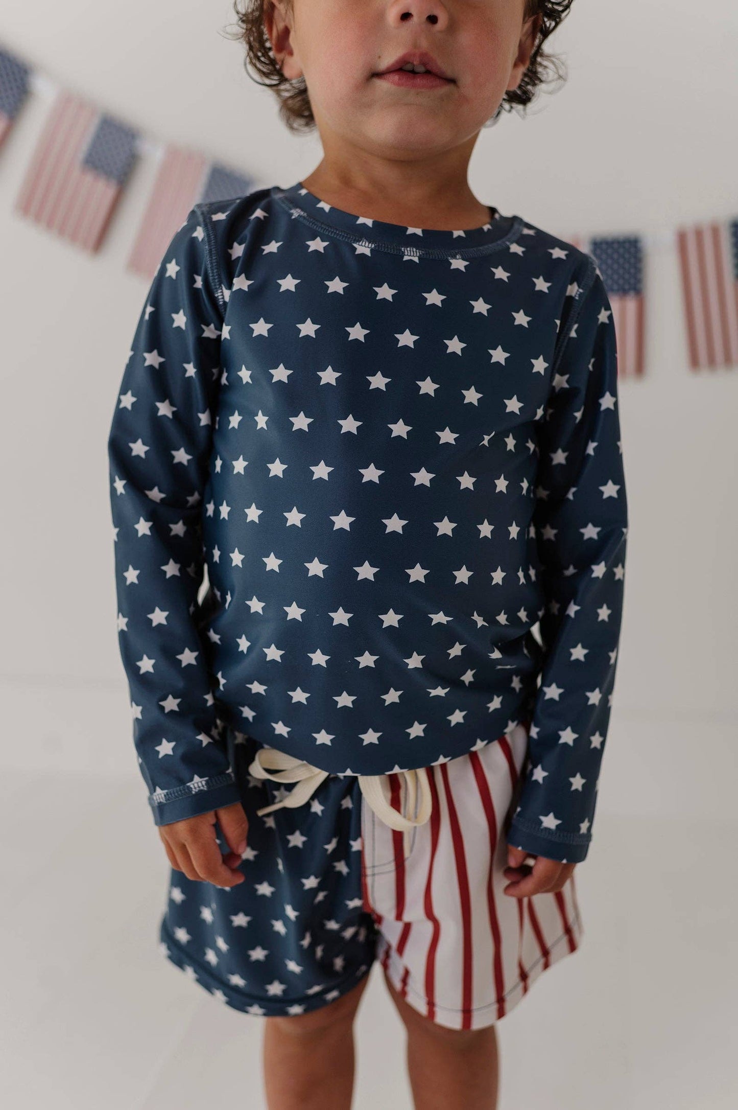 American Flag Swim Shorts