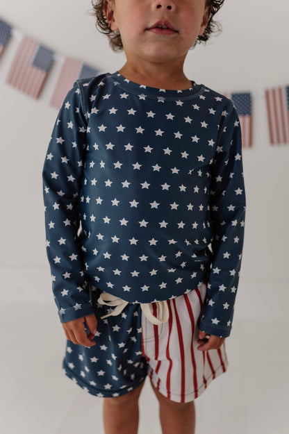 American Flag Swim Shorts