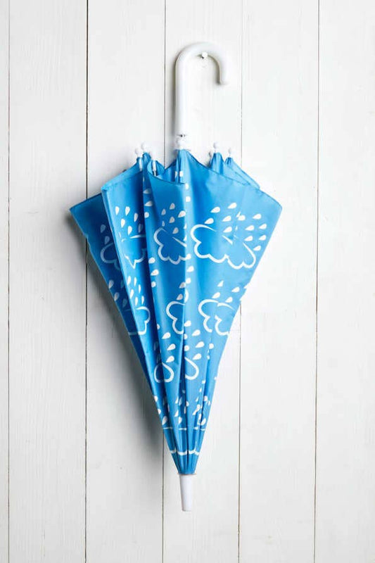 Baby Blue Little Kids Colour-Revealing Umbrella