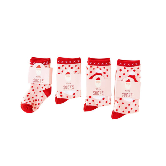 Whimsy Santa head socks from My Mind's Eye