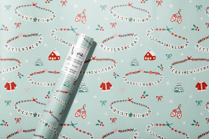 Blue Merry Swiftmas Wrapping Paper Roll