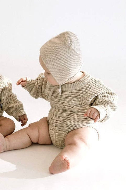 Chunky Knit Onesie ‘Biscotti’