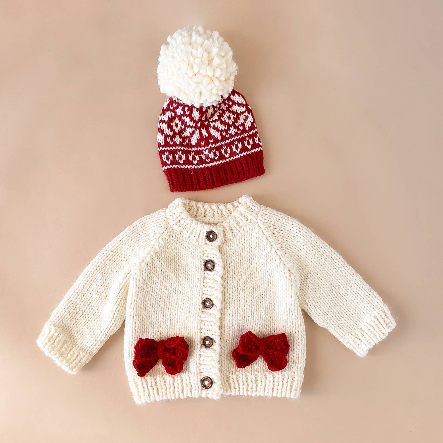 Red Bow Cardigan | Kids & Baby Sweater