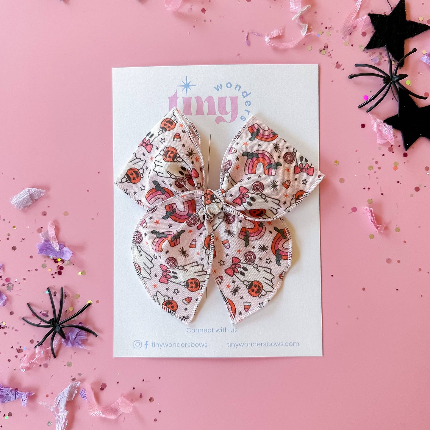 Trick or Treating Ghosts Halloween Hair Bow