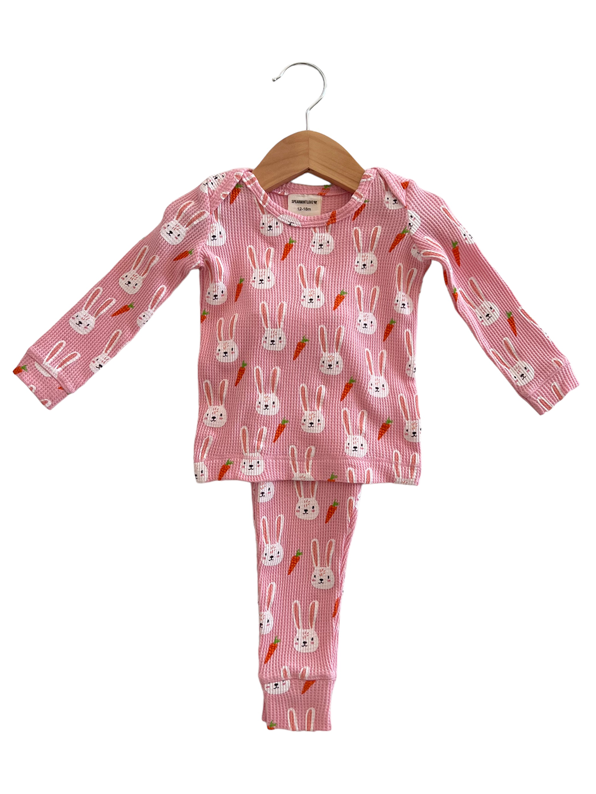 Organic Waffle 2-Piece Set, Sister Bunny