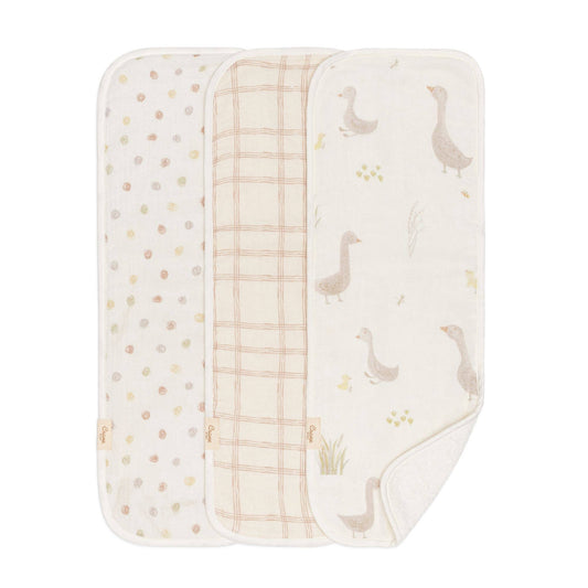Charlie 3-pc. Farmhouse Goose Burp Cloth Set