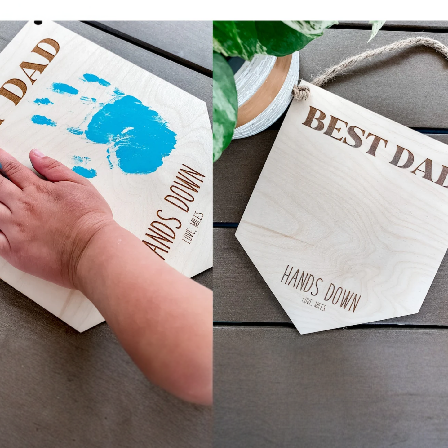 Father's Day Sign - Best Dad Hands Down