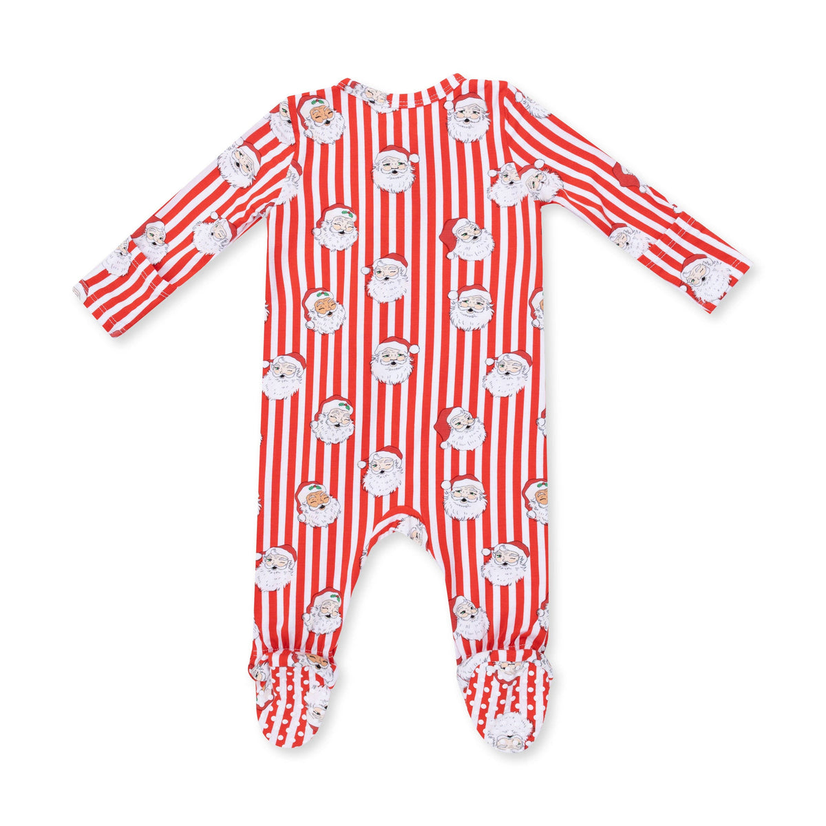 Vintage Santa Stripe - 2 Way Zipper Footie, view 2