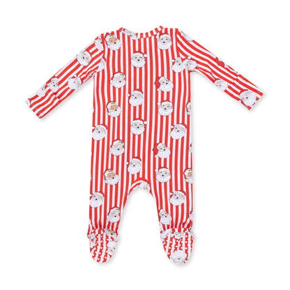 Vintage Santa Stripe - 2 Way Zipper Footie, view 2