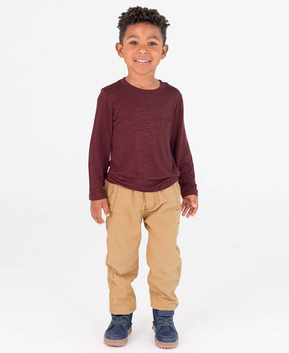 Boys Dark Khaki Jogger Pants