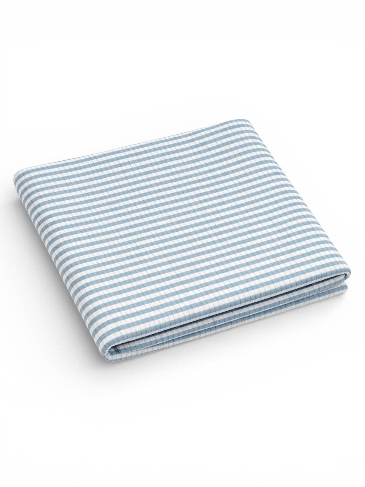 Dusty Blue Stripe / Ribbed Swaddle Blanket