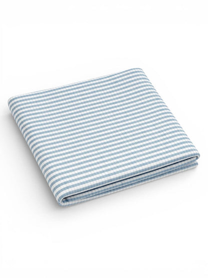 Dusty Blue Stripe / Ribbed Swaddle Blanket