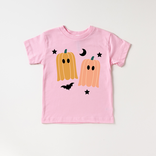 Cute Pumpkin Ghost Halloween Spooky Toddler and Youth Shirt