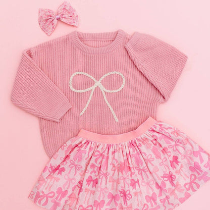 Bow Yarn Knit Sweater