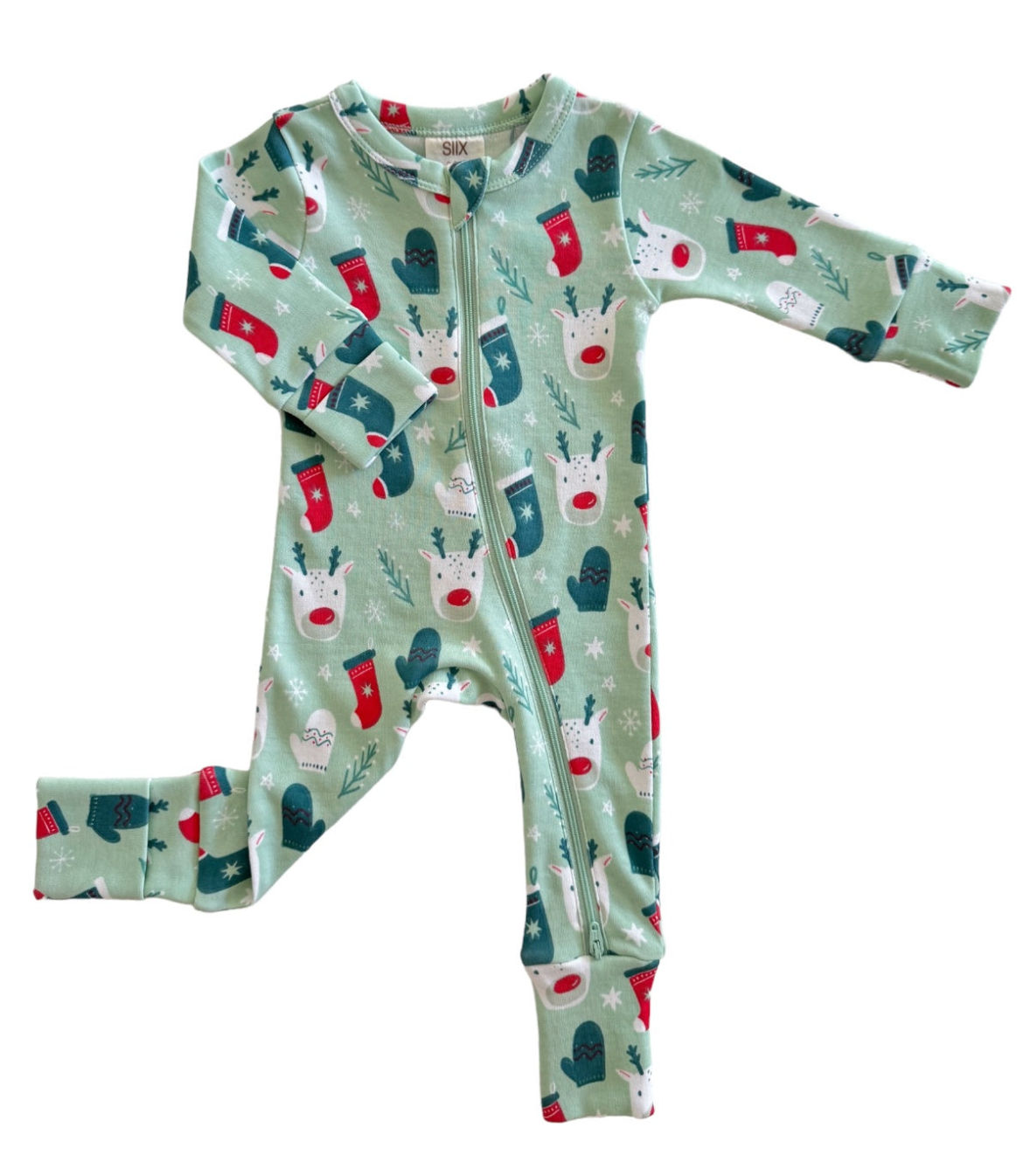 Reindeer / Organic 2-Way Zip Romper