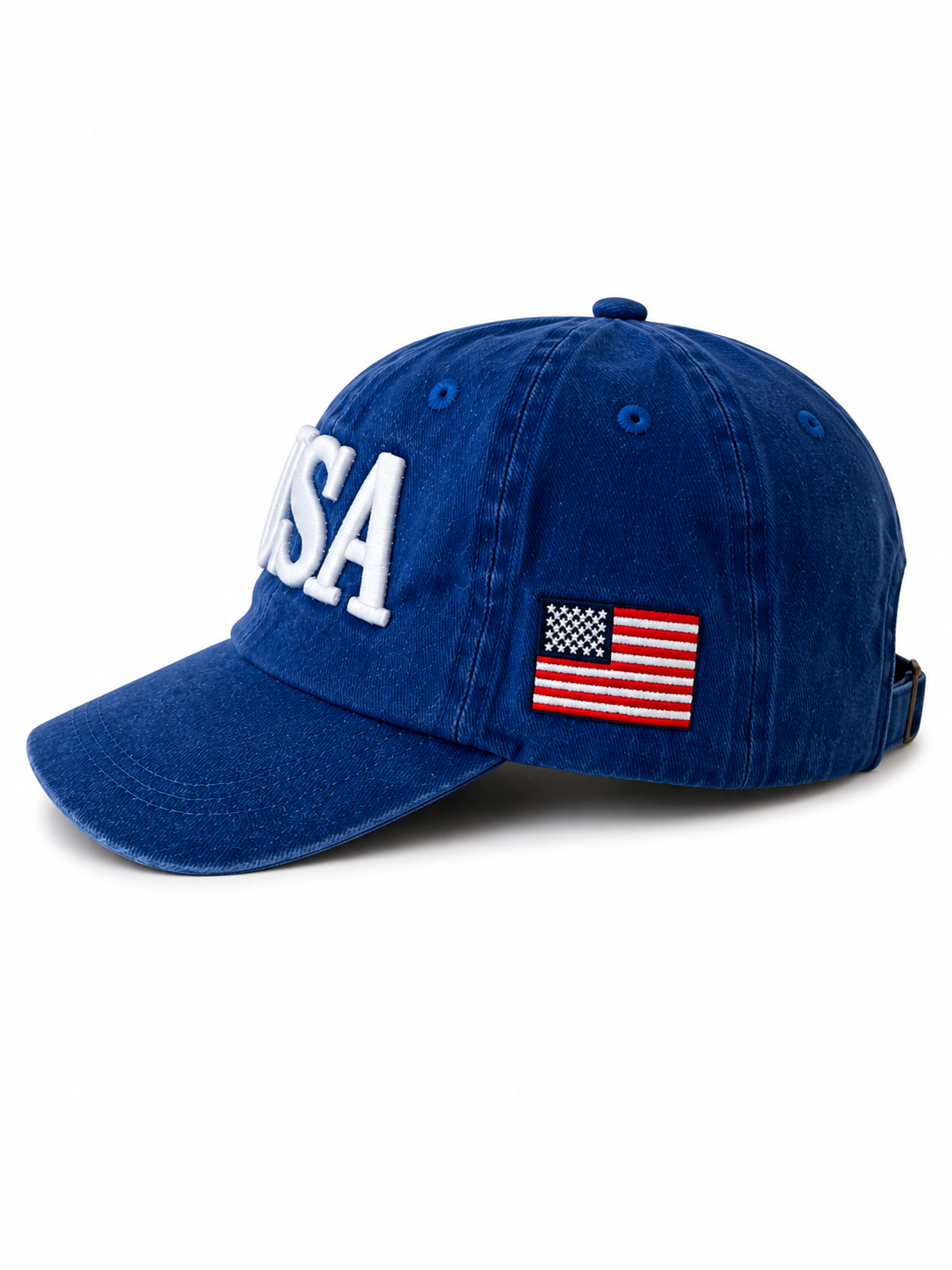 USA Kids Baseball Hat, Vintage Blue