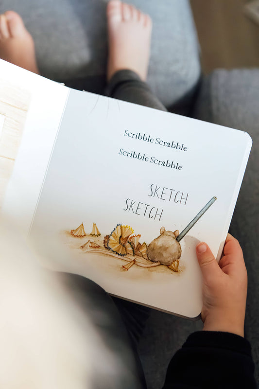 Scribble Scrabble: A Board Book of First Words