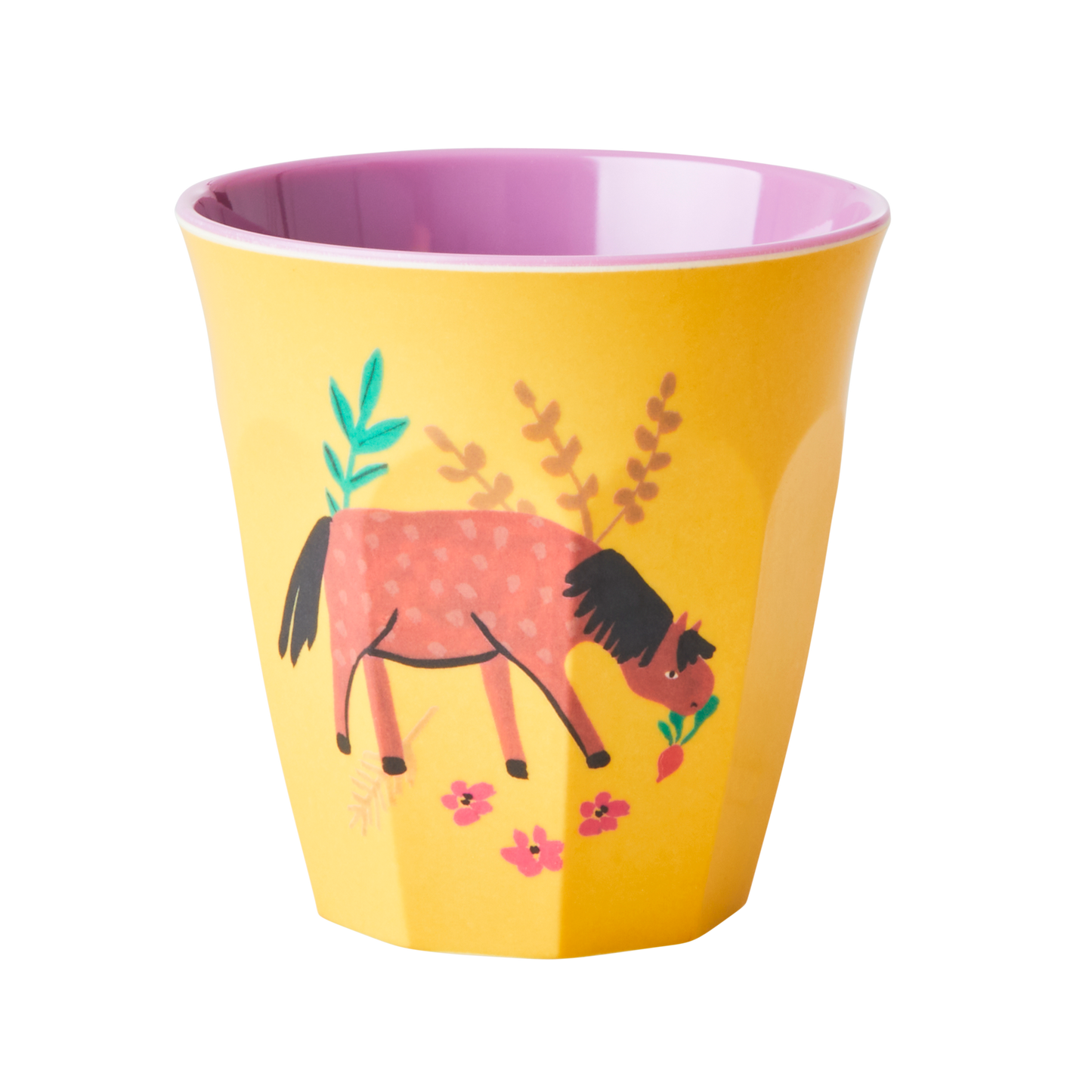 Melamine Kids Cups in Pink Farm Prints - Small - 6 pcs. in Gift Box