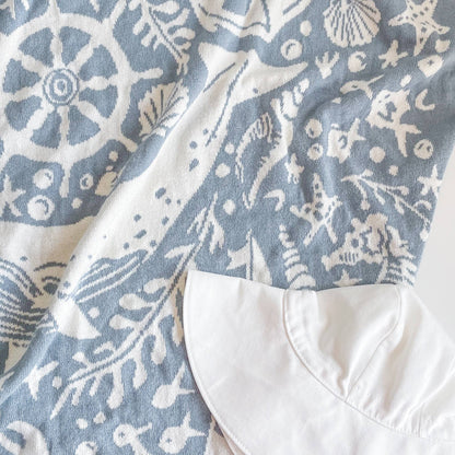 Nautical Blanket | Organic Cotton Kids & Baby Decor