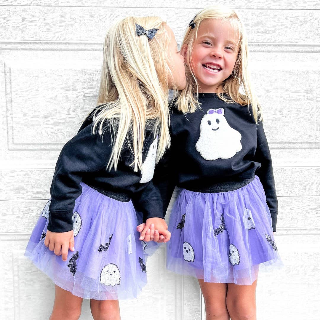 Girly Ghost Halloween Clip Set - Kids Halloween Hair Clips
