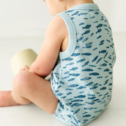 Organic Bubble Onesie - Minnow