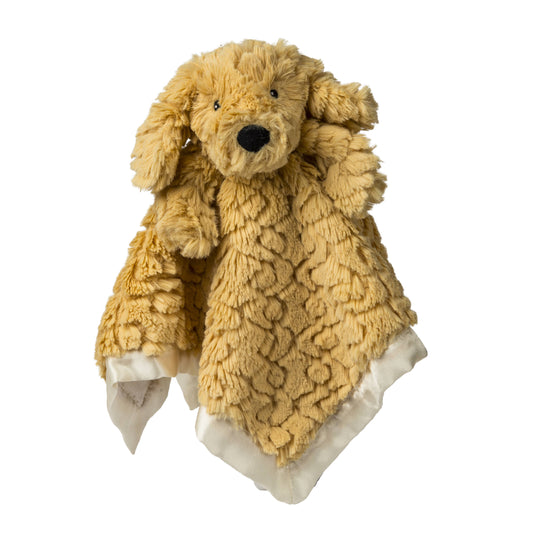 Mary Meyer Putty Nursery Golden Puppy Character Blanket with plush puppy head and soft golden lovey body