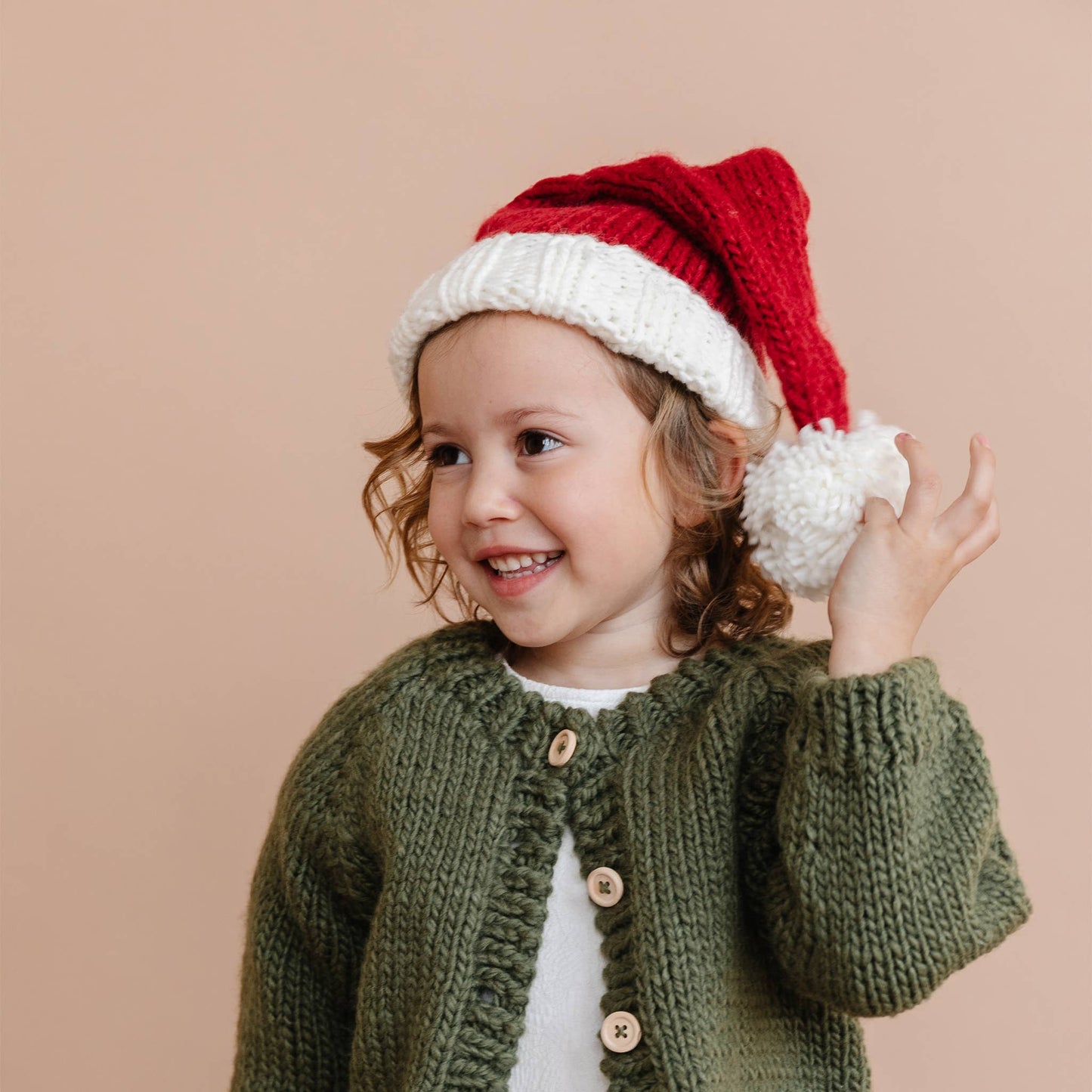 Nicholas Santa Hat | Hand Knit Kids & Baby Christmas Holiday