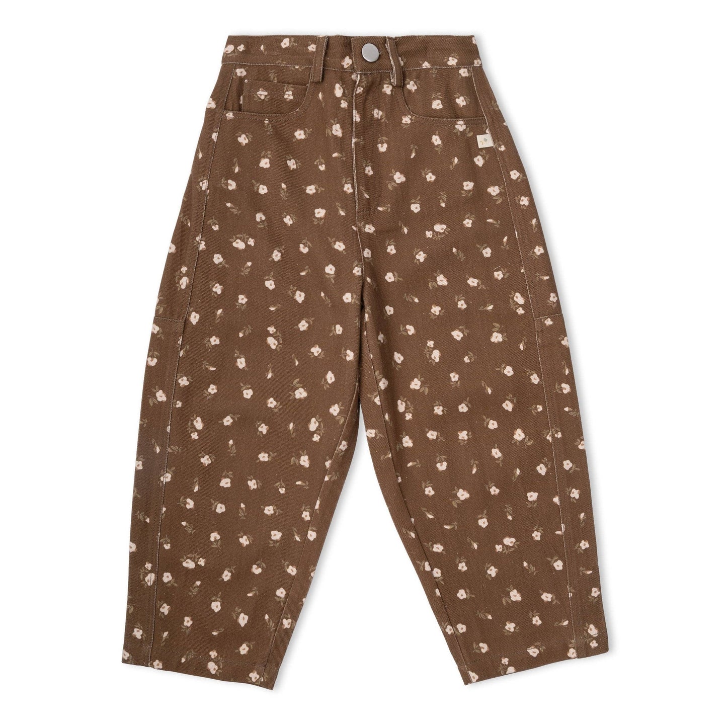 Organic Twill Barrel Pants - Primrose