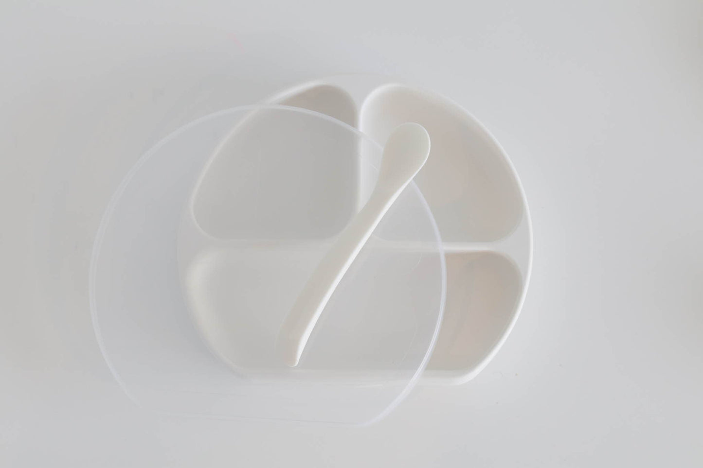 Silicone Suction Plate With Lid and Spoon