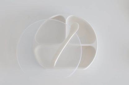 Silicone Suction Plate With Lid and Spoon