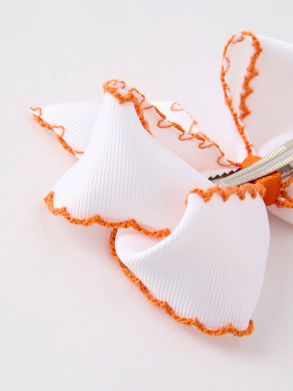 Halloween Pumpkin Bow Hairpin
