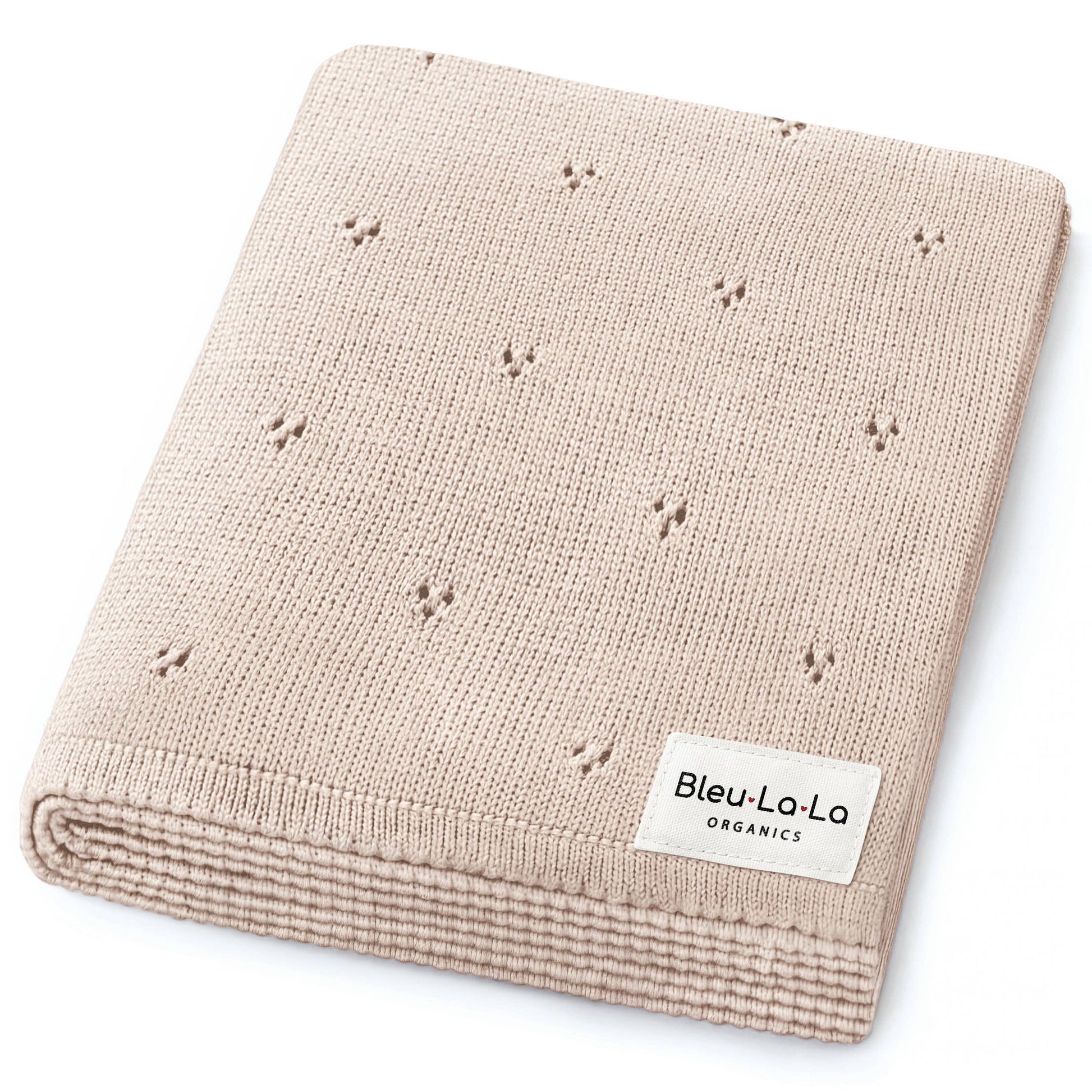 100% Organic Cotton Pointelle Swaddle Receiving Baby Blanket - view 4