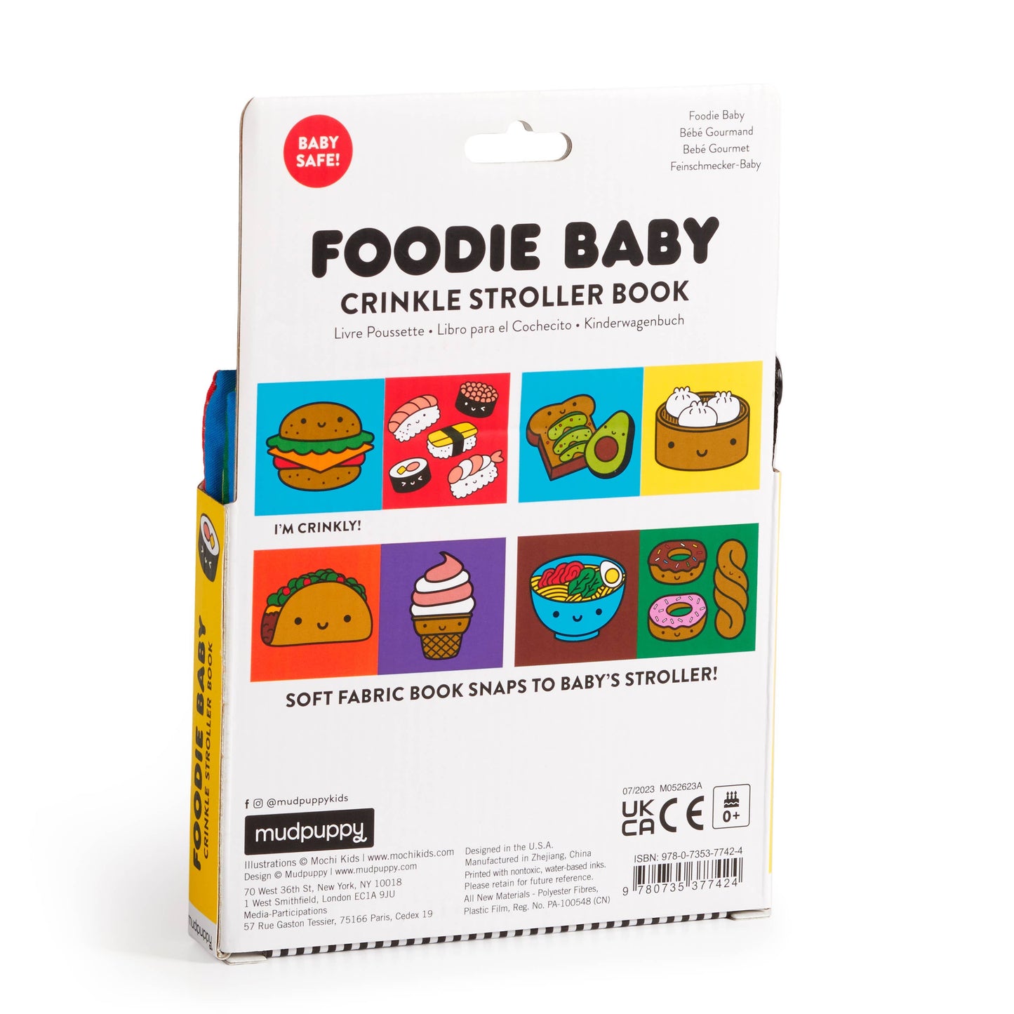 Foodie Baby Crinkle Fabric Stroller Book