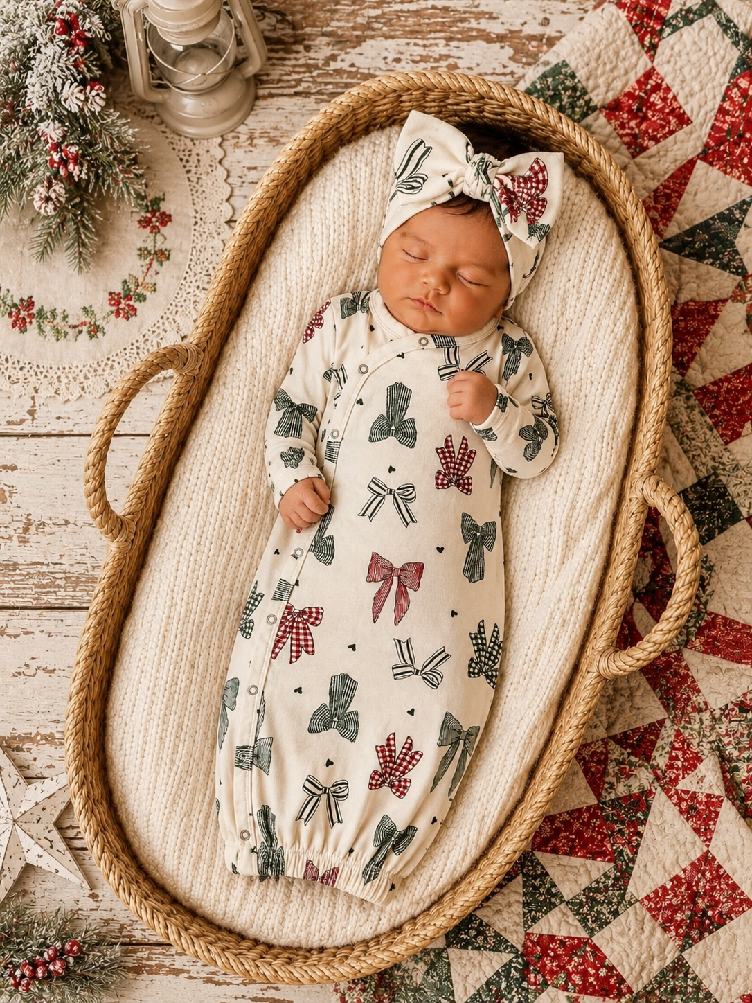 Gown, Country Christmas Bows