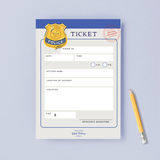 Inklings Tiny Town™ Play Notepad - Police Ticket