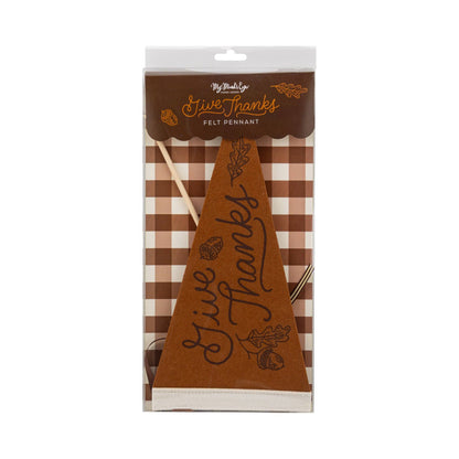 Give Thanks Felt Pennant