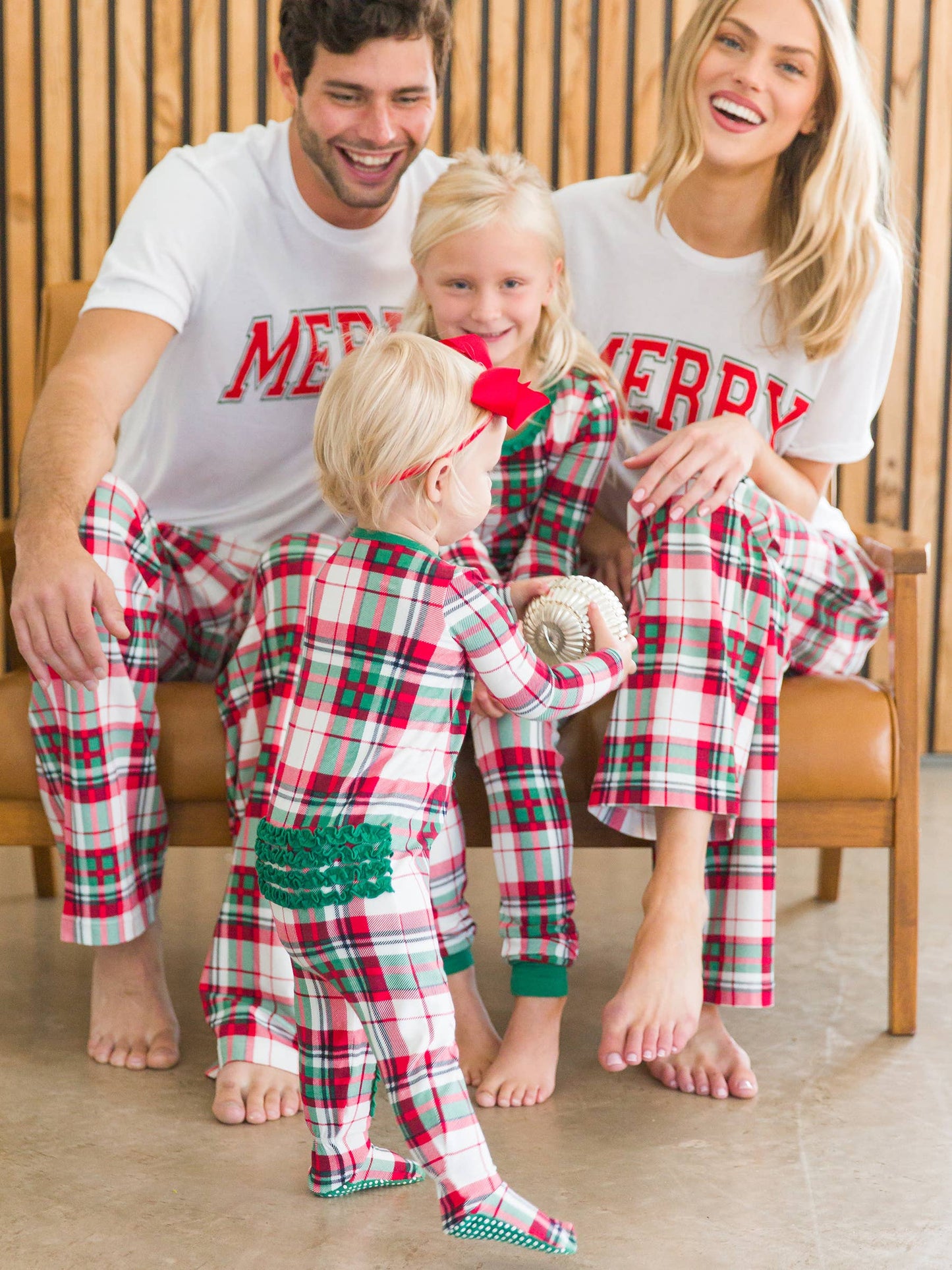Dashing Dreams Plaid Modal Footed Ruffle Pajama