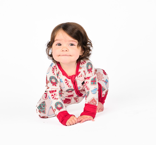 Milk and Cookies Christmas Bamboo Baby Pajamas