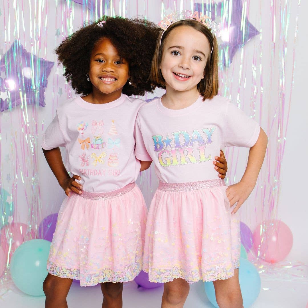 Pastel Rainbow Birthday Girl Headband - Birthday Headband