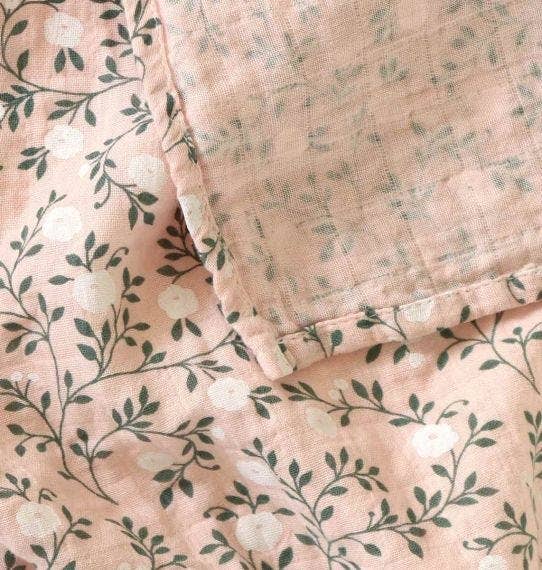 Dusty Pink Blossoms Swaddle/Muslin Cloth
