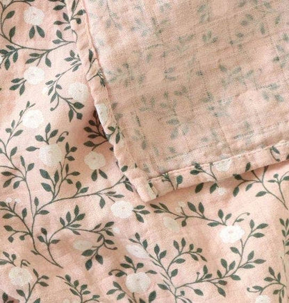 Dusty Pink Blossoms Swaddle/Muslin Cloth