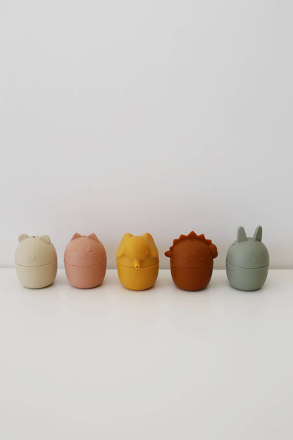 Animal Mold Free Silicone Bath Toy Set 