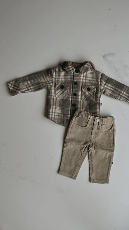 Boy's Corduroy Pant in Beige