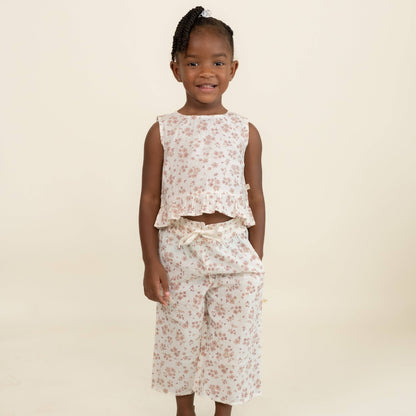 Organic Ruffle Top & Pants Set - Petit Floral