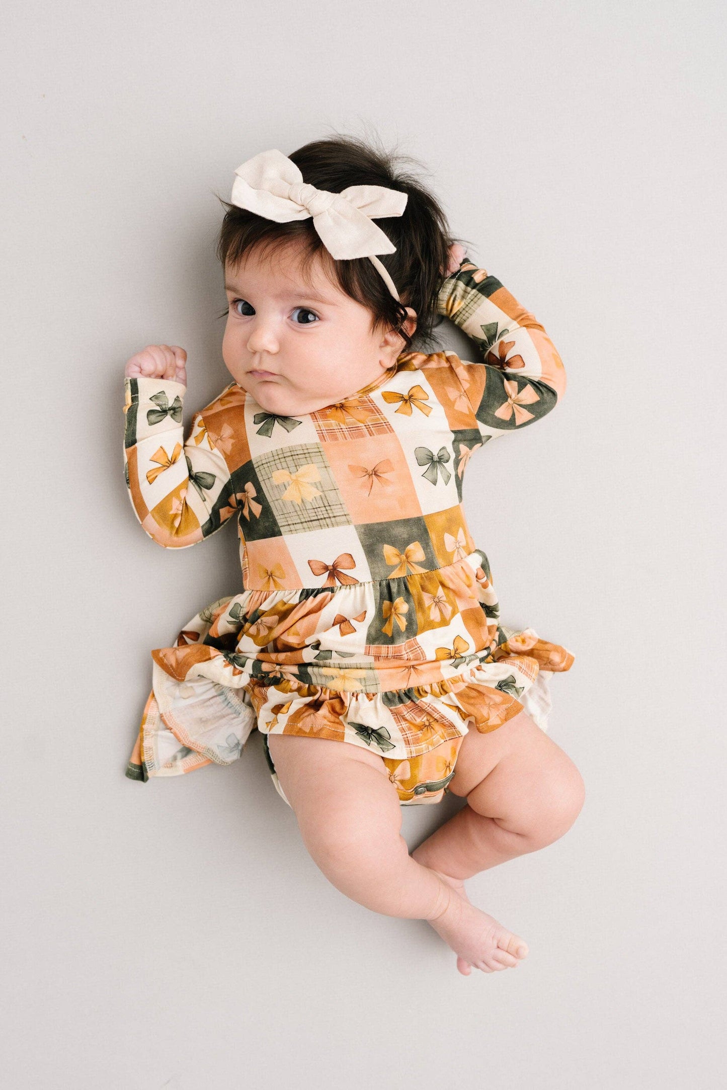 Bow Patchwork Bodysuit Bamboo Dress