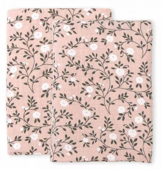 Dusty Pink Blossoms Swaddles/Muslin Cloth Set