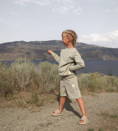 French Terry Shorts - Dusty Olive