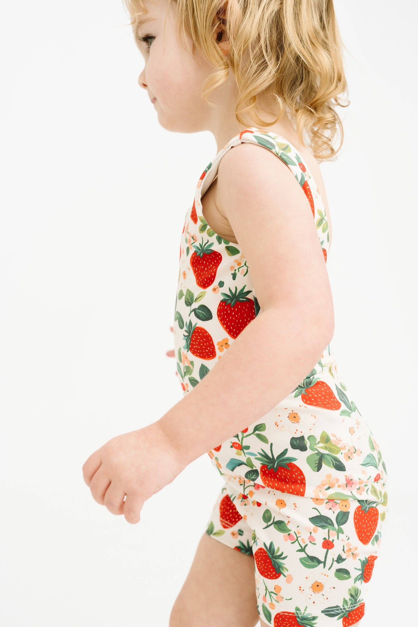 Vintage Strawberry Athletic Romper