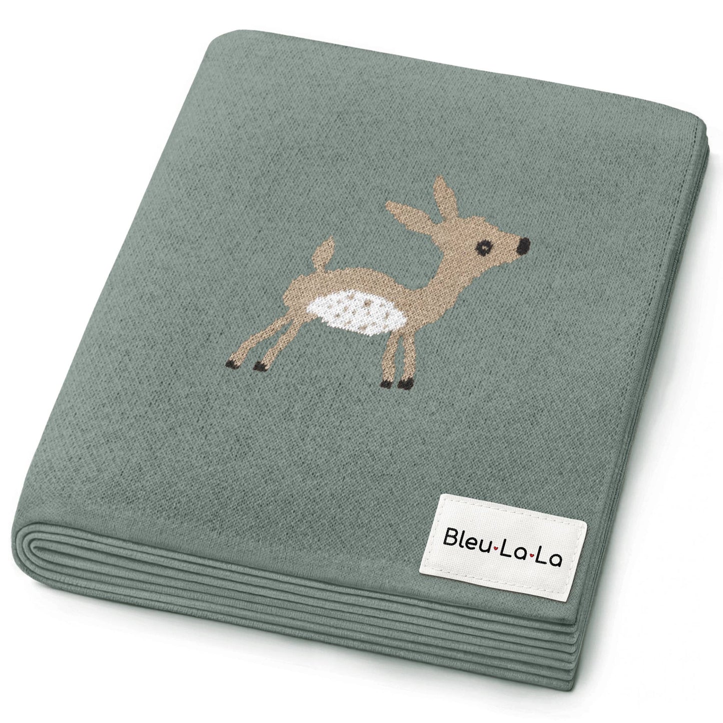 100% Luxury Cotton Swaddle Receiving Baby Blanket - Deer