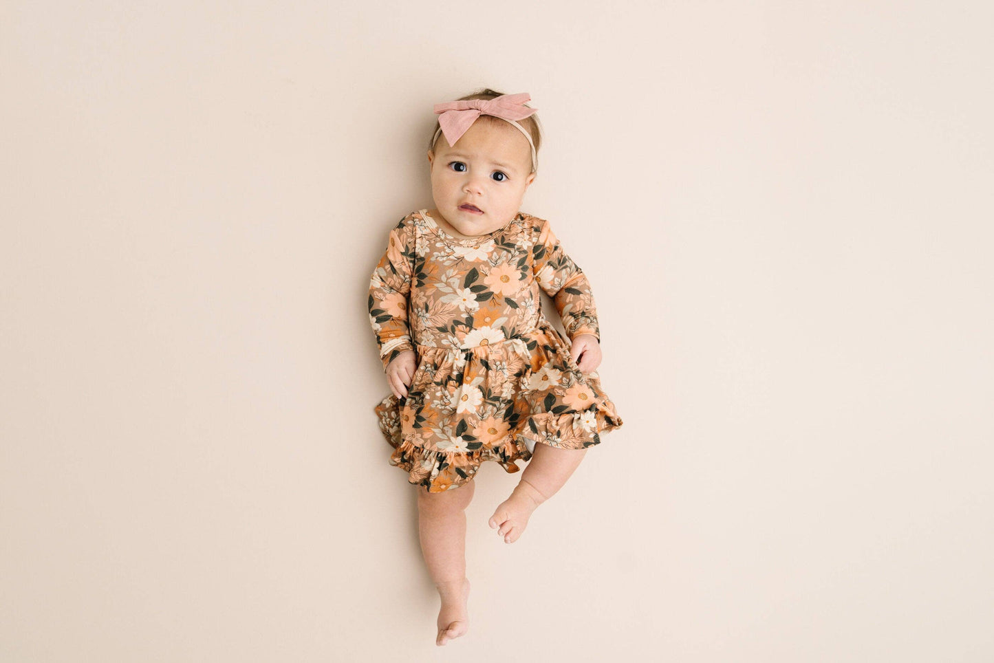 Autumn Bloom Bodysuit Bamboo Dress